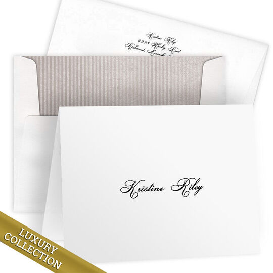 Luxury Kristine Folded Note Card Collection - Raised Ink